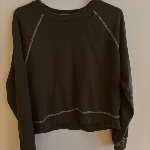 Z Supply Olive Green Ribbed Knit Top - Picture 3 of 3